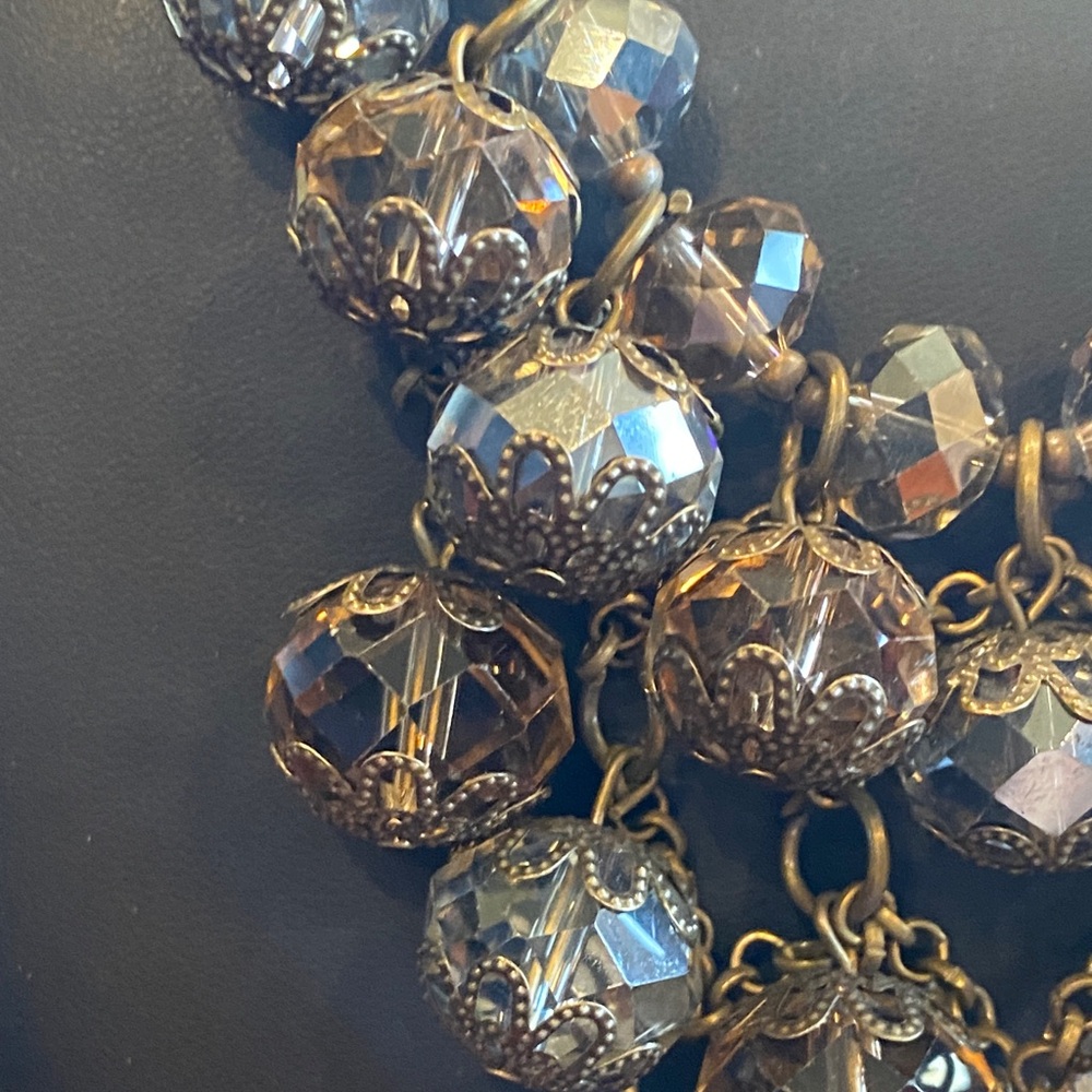 Elegant Multi-Strand Aurora Borealis Beaded Necklace